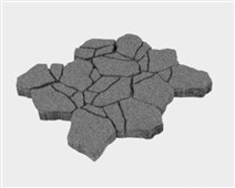 DITON Reliéfní dlažba vymývaná STONE 8 cm NERO